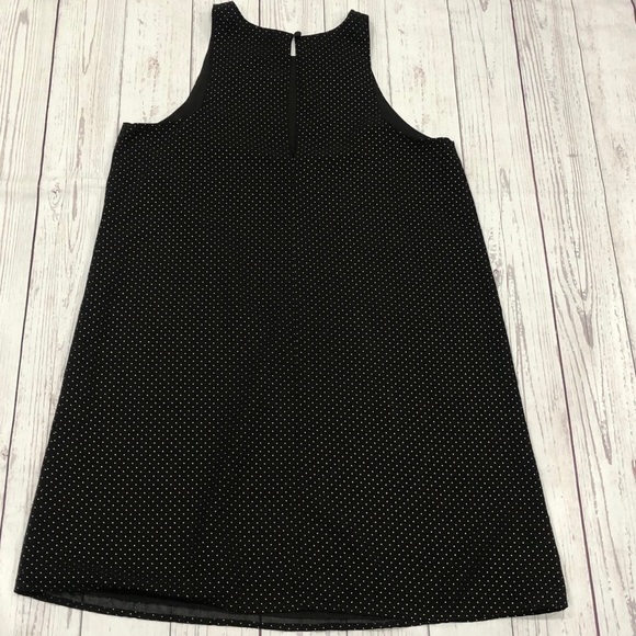 Leith Shift Mini Polka Dot Dress Black Gold Small - Picture 5 of 6
